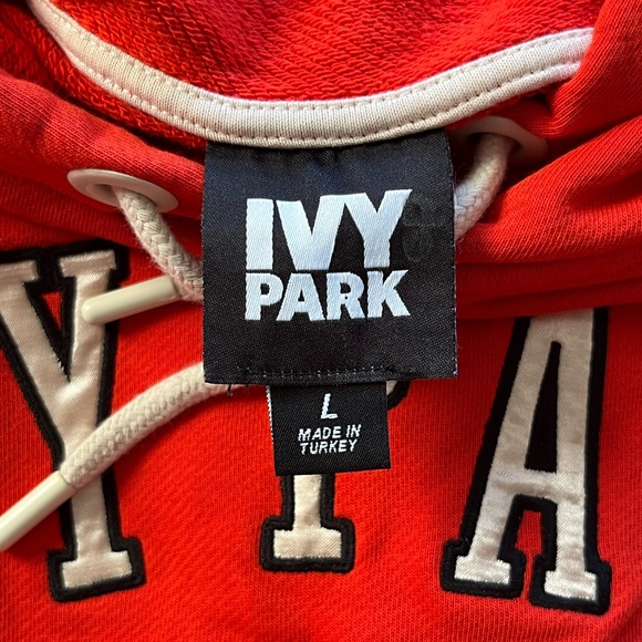 Ivy Park cropped orange baseball hoodie - Picture 2 of 6